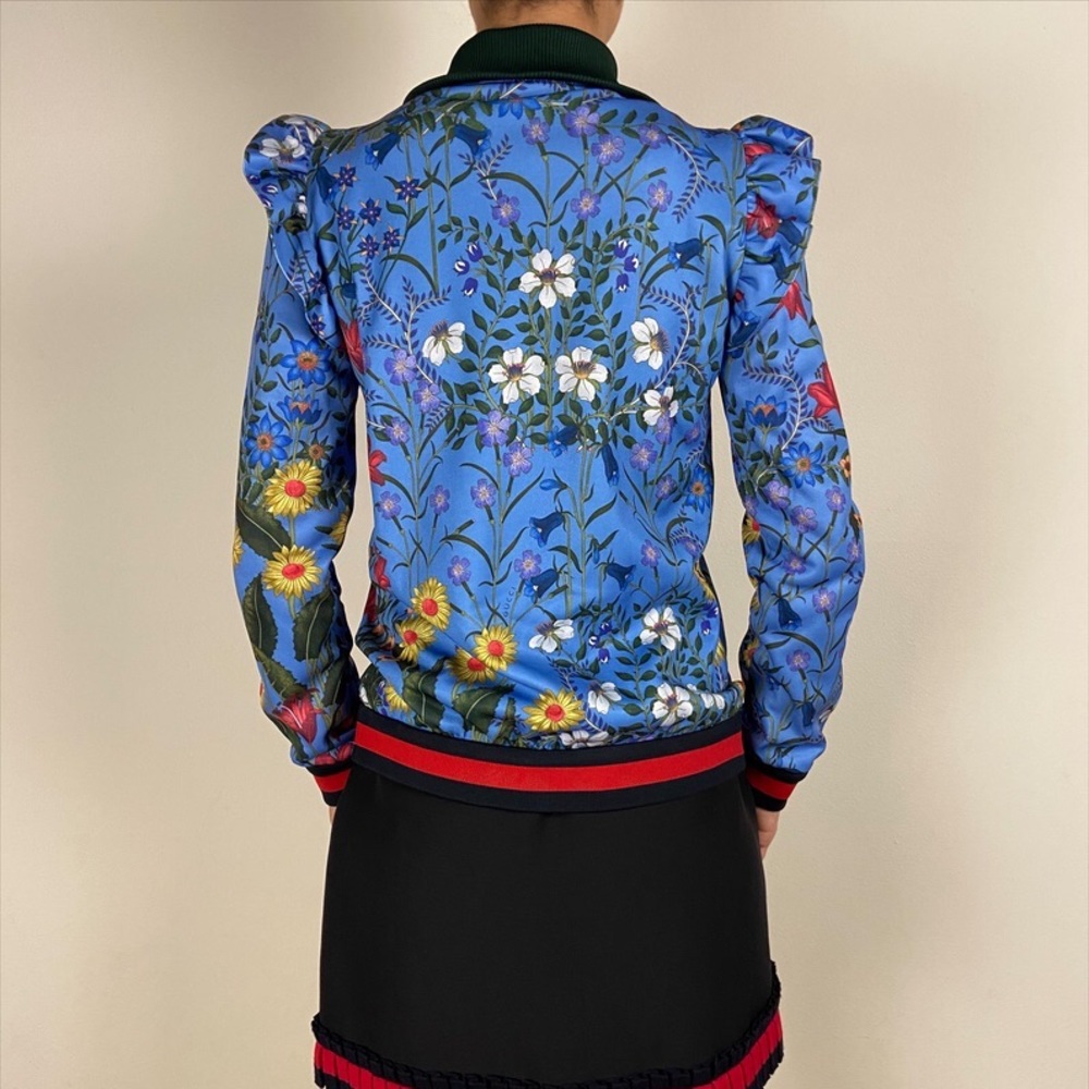 New GUCCI New Flora Sequin Turtleneck Track Jacket - Picture 7 of 9